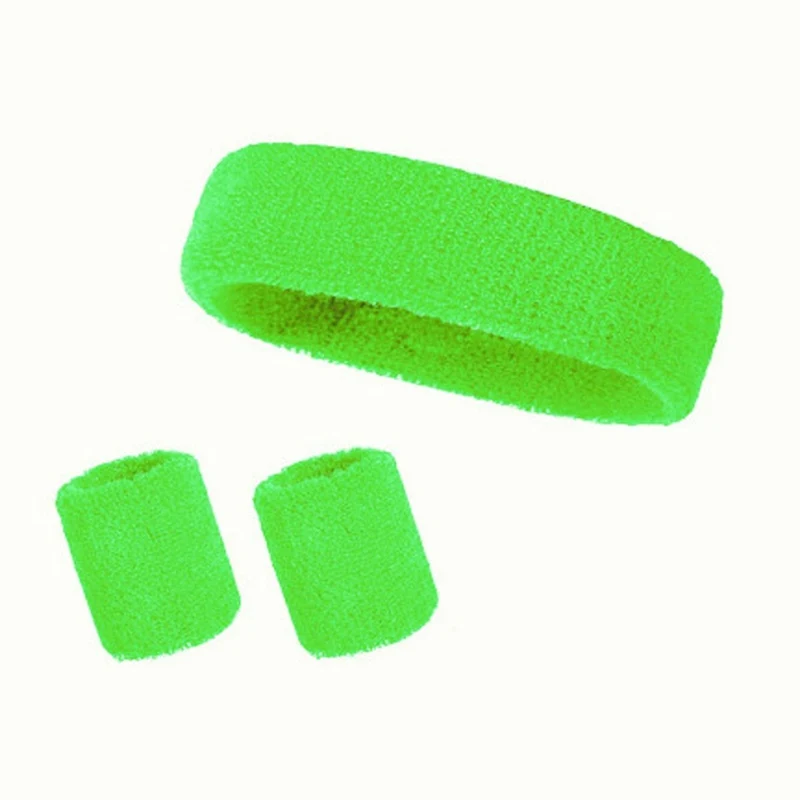 Neon Lime Green Aerobics Accessory Set for Adults