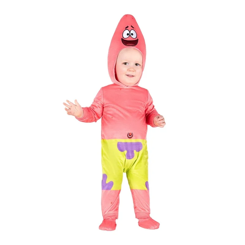 Patrick Star Costume for Babies, Spongebob Squarepants, Jumper with Hood