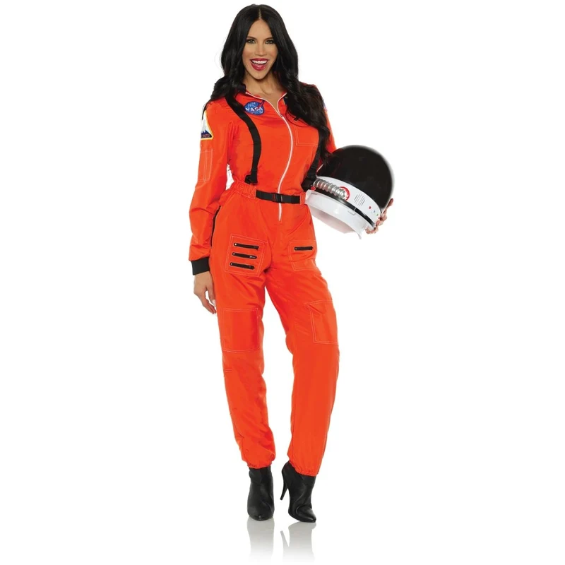 Astronaut Costume for Adults, Orange Jumpsuit