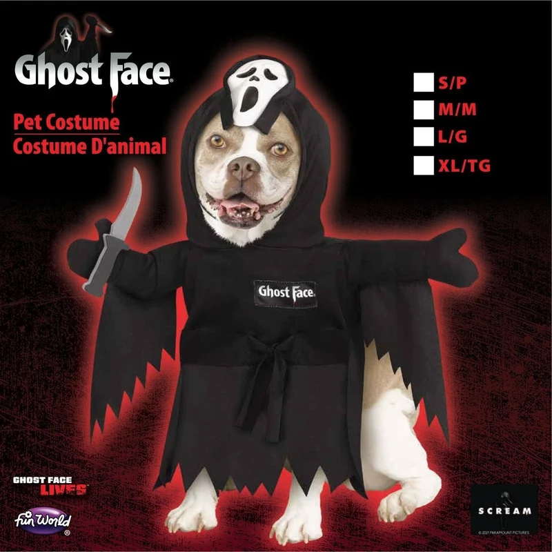 Ghost Face Costume for Pets, Scream