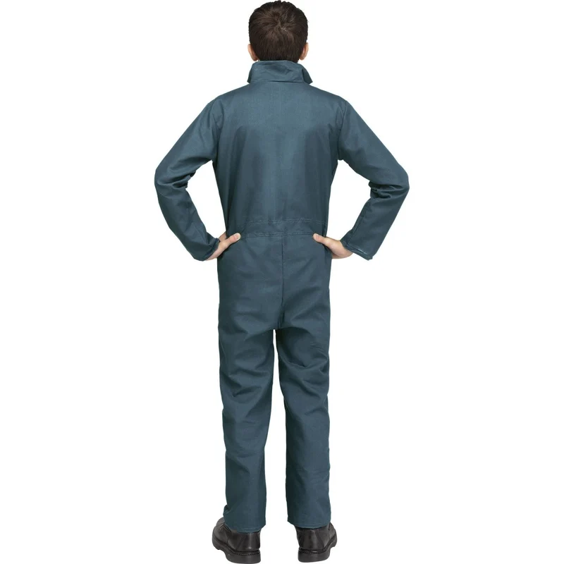 Maniac Mechanic Costume for Kids, Blue Coveralls