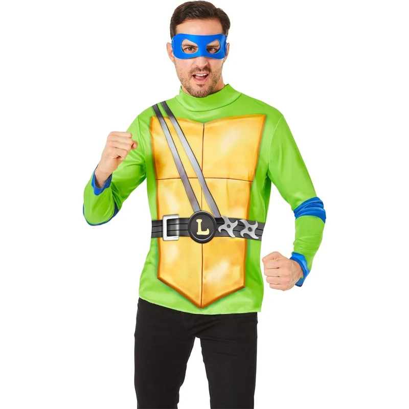 Teenage Mutant Ninja Turtles Leo Wear Kit for Adults, Shirt and Mask