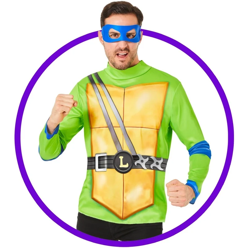 Teenage Mutant Ninja Turtles Leo Wear Kit for Adults, Shirt and Mask