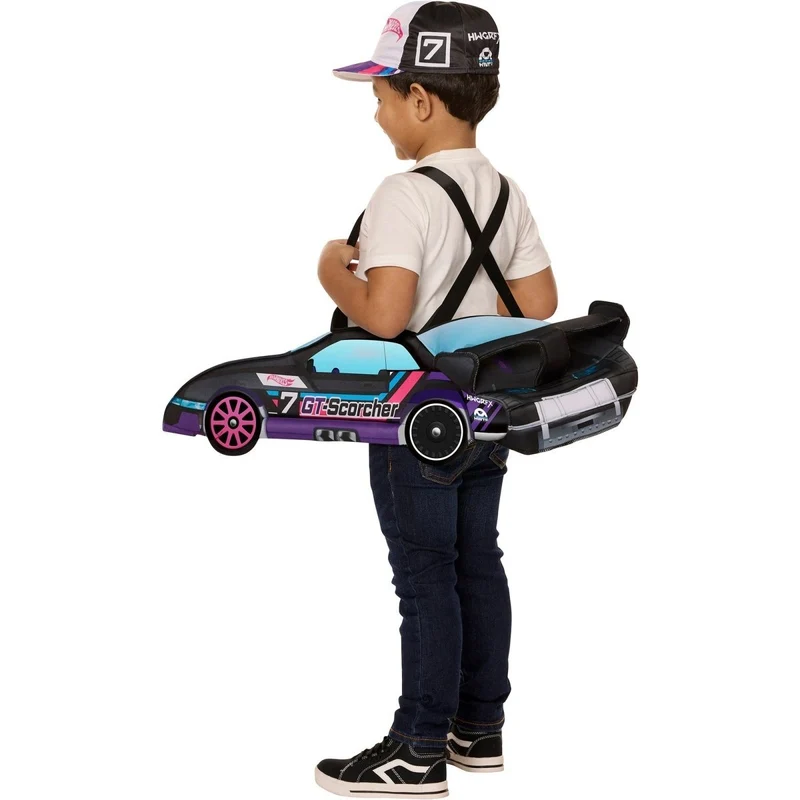 Ride Along GT-Scorcher Costume for Kids, Hot Wheels, Foam Car and Hat