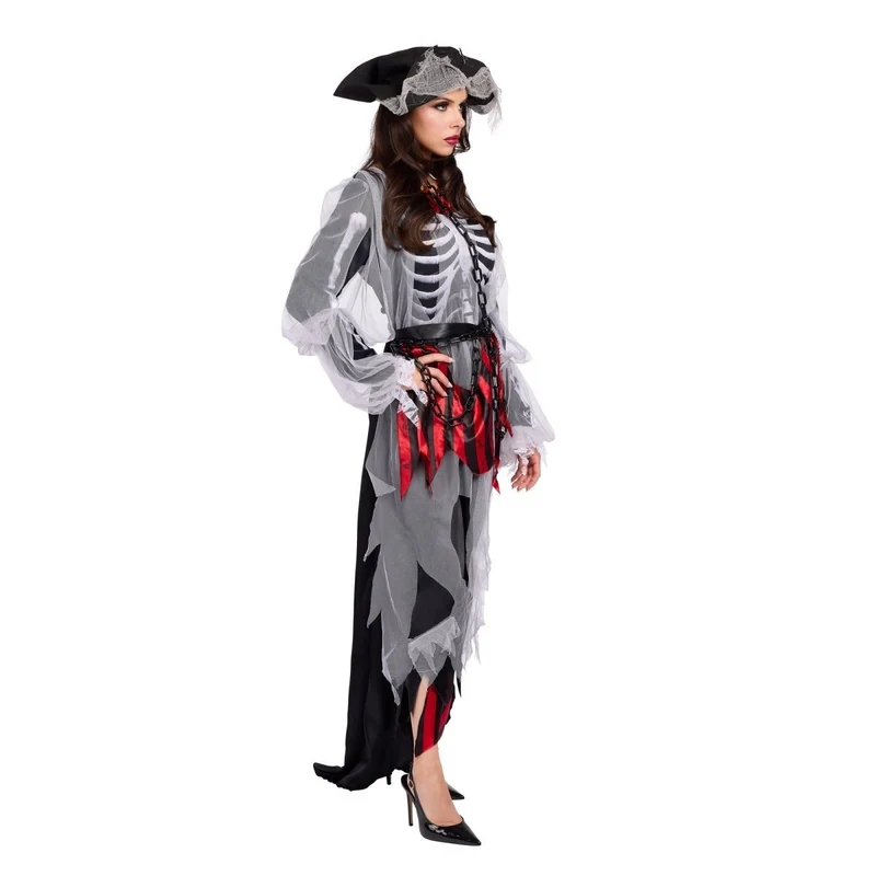 Cursed Pirate Costume for Adults, Dress and Hat