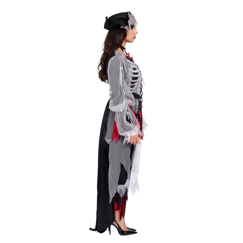 Cursed Pirate Costume for Adults, Dress and Hat