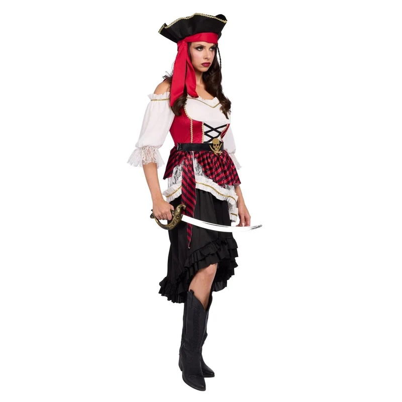 Pirate of the Sea Dress Costume for Adults, Dress and Hat