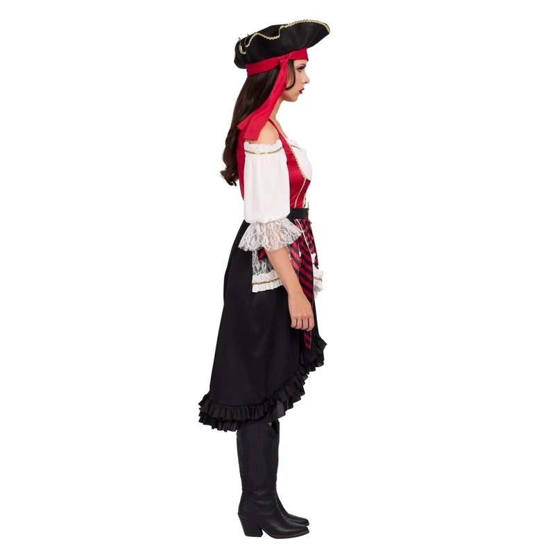 Pirate of the Sea Dress Costume for Adults, Dress and Hat