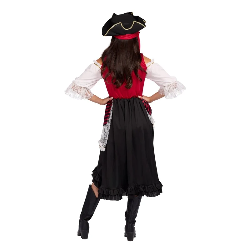 Pirate of the Sea Dress Costume for Adults, Dress and Hat