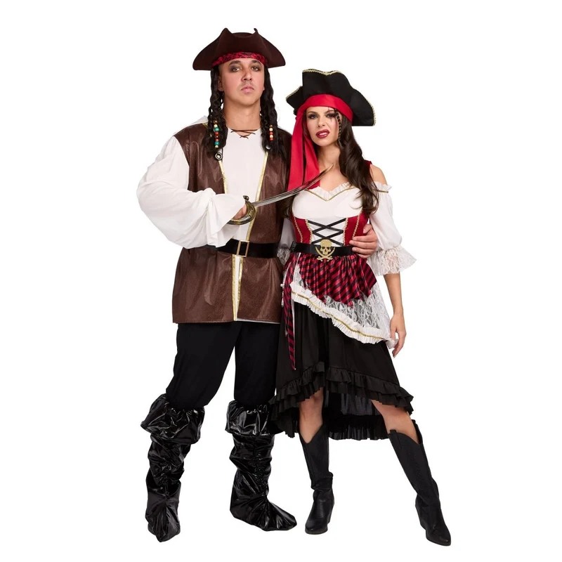 Pirate of the Sea Dress Costume for Adults, Dress and Hat