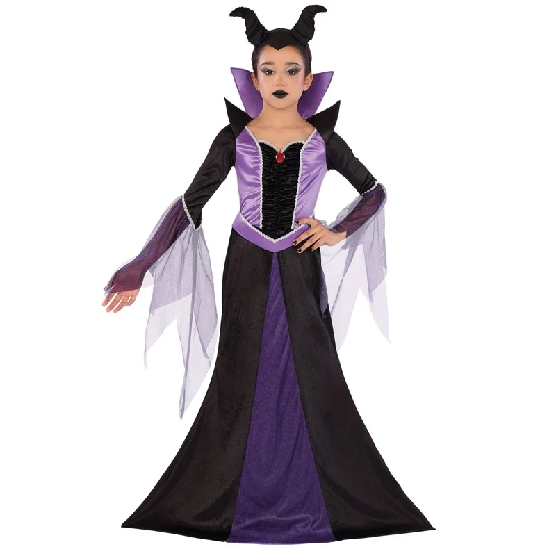 Evil Queen Costume for Kids, Dress and Headband