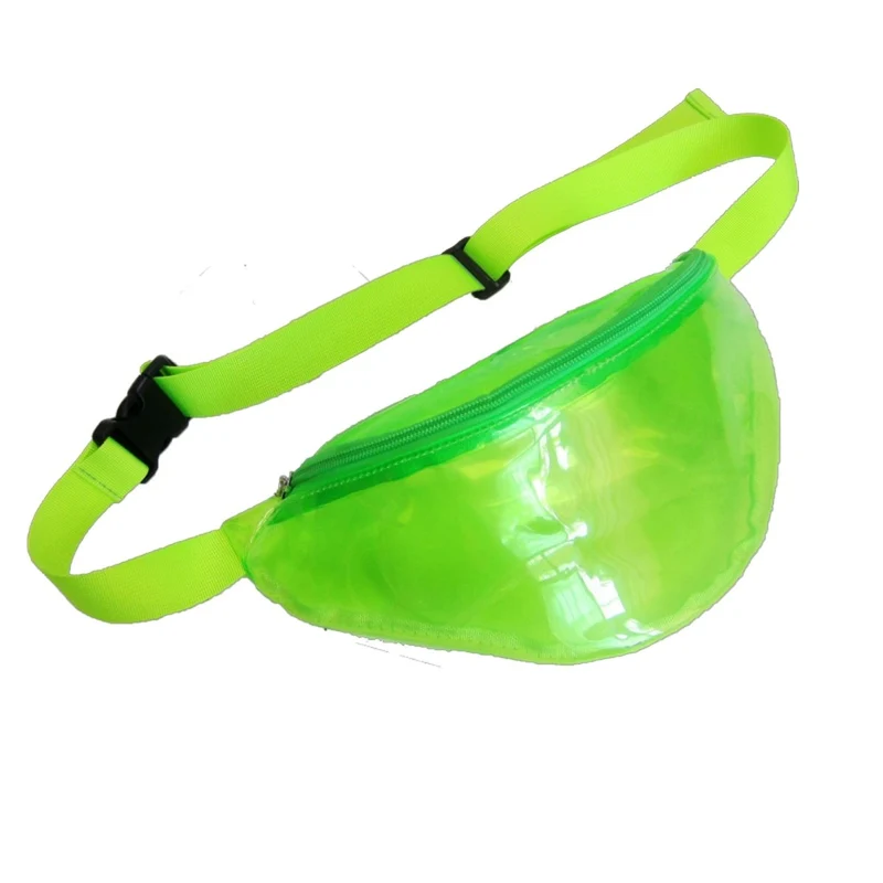80s Clear Lime Green Fanny Pack for Adults