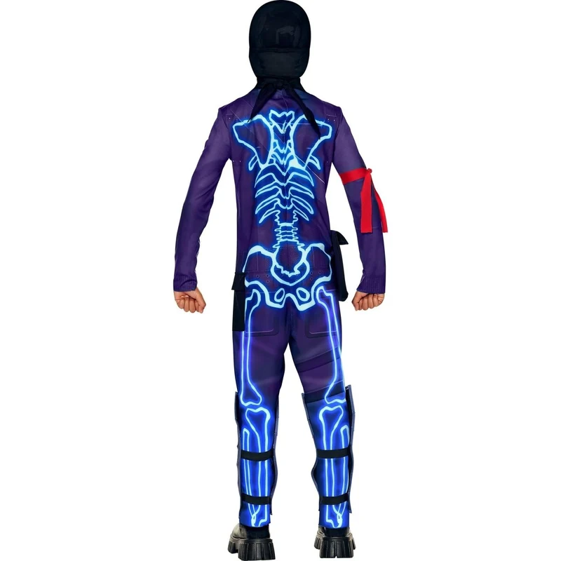 Fortnite Party Trooper Costume for Kids, Jumpsuit, Hood, Bandana, Mask and Accessories