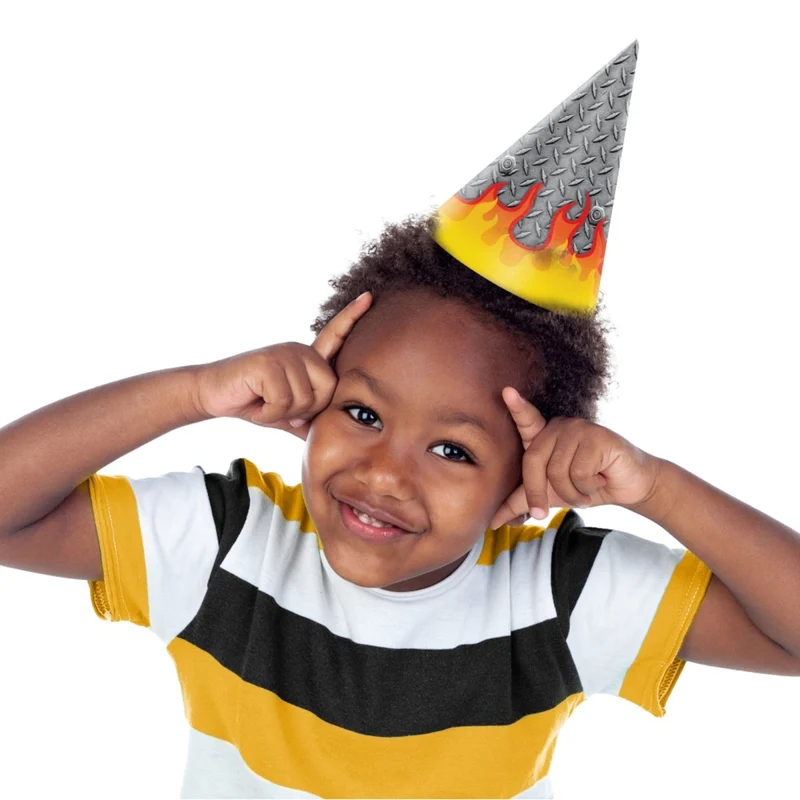 Monster Truck Rally Birthday Party Hats, 8 Count