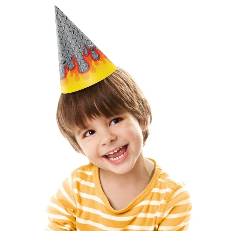 Monster Truck Rally Birthday Party Hats, 8 Count