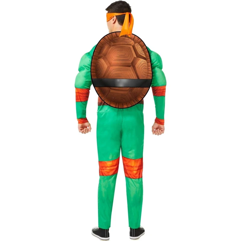Teenage Mutant Ninja Turtles Mikey Costume for Adults, Jumpsuit, Shell and Mask