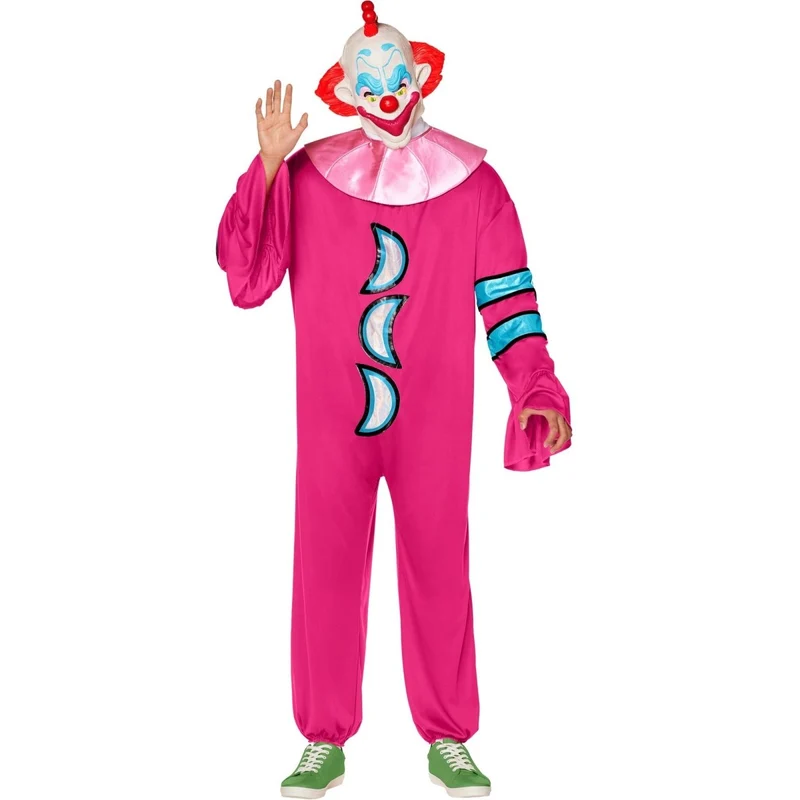 Killer Klowns Slim Costume for Adults, Jumpsuit, Collar and Mask