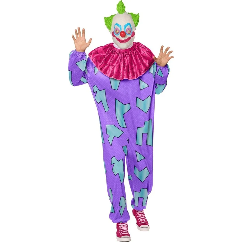 Killer Klowns Jumbo Costume for Adults, Jumpsuit, Collar and Mask