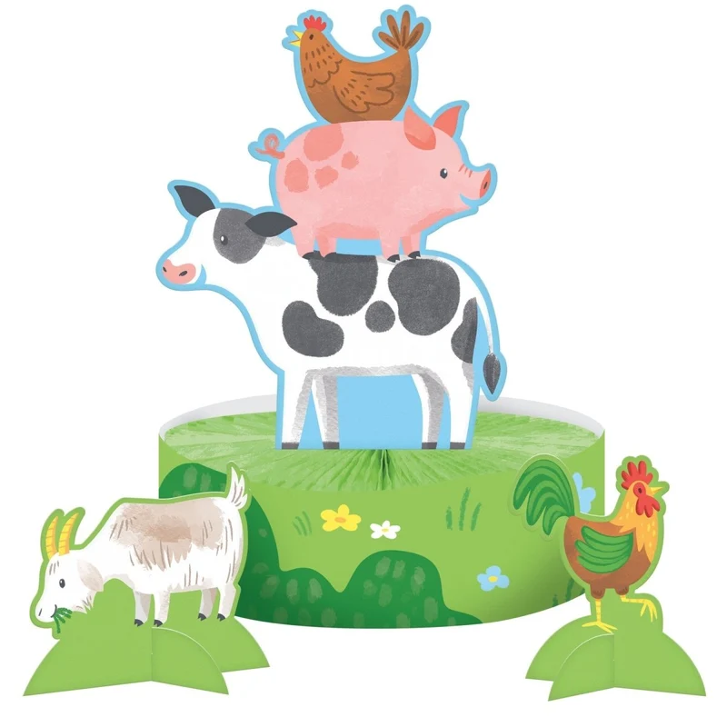 Farm Animals Birthday Centerpiece Set, 1 Count