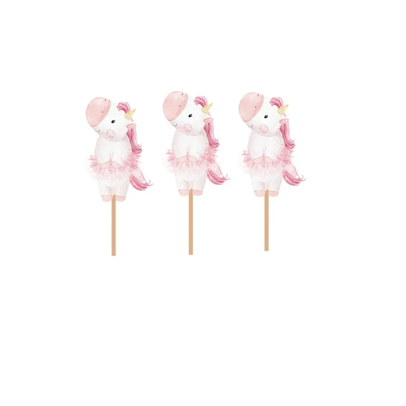 Unicorn Dreams Birthday Cupcake Toppers, 12 Count