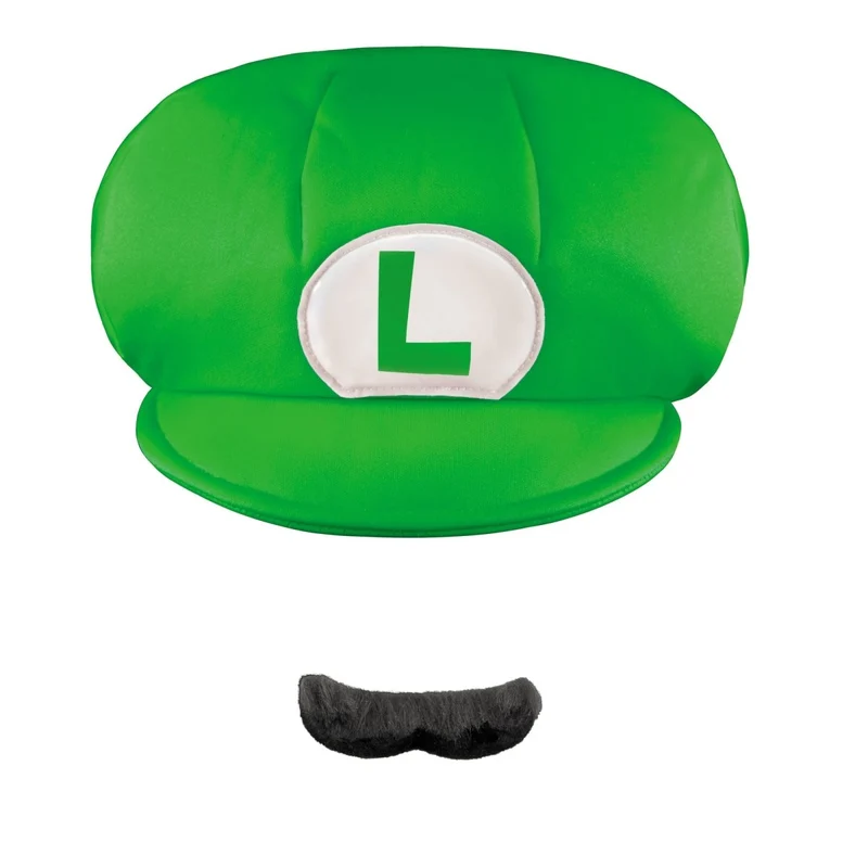 Luigi Hat and Mustache for Kids, Super Mario Bros