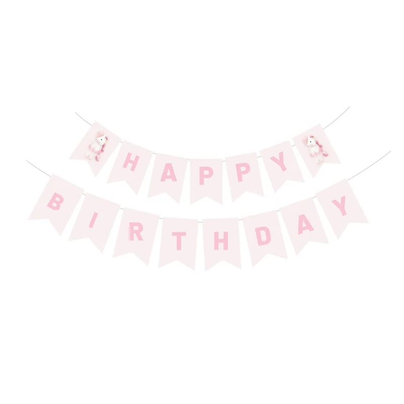 Unicorn Dreams Happy Birthday Paper Banner, 118 Inches, 1 Count