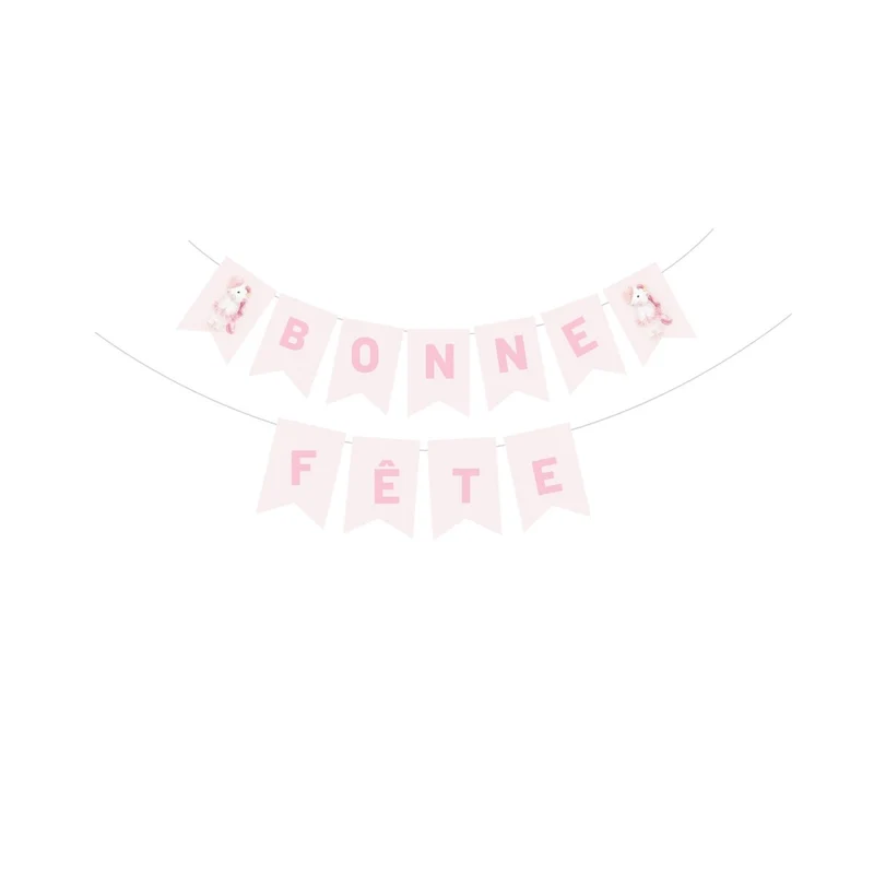Unicorn Dreams "Bonne Fête" Paper Banner, 118 Inches, 1 Count