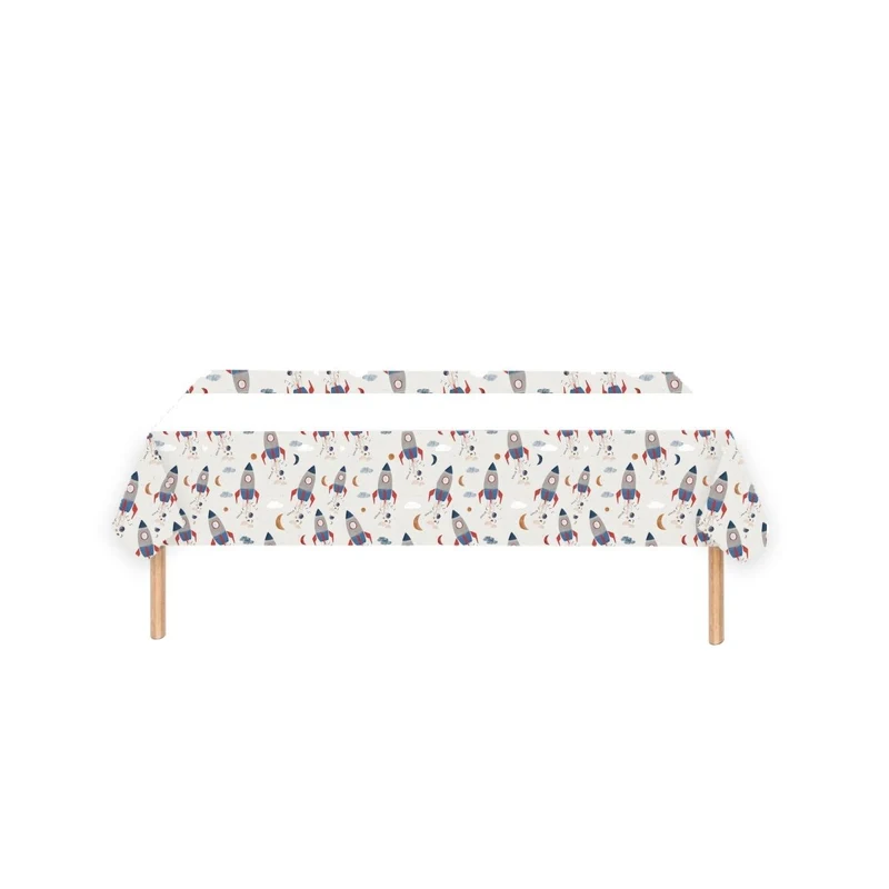 Rocket Blast Birthday Rectangular Paper Table Cover, 47 x 70 Inches, 1 Count