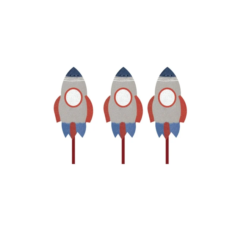 Rocket Blast Birthday Cupcake Toppers, 12 Count