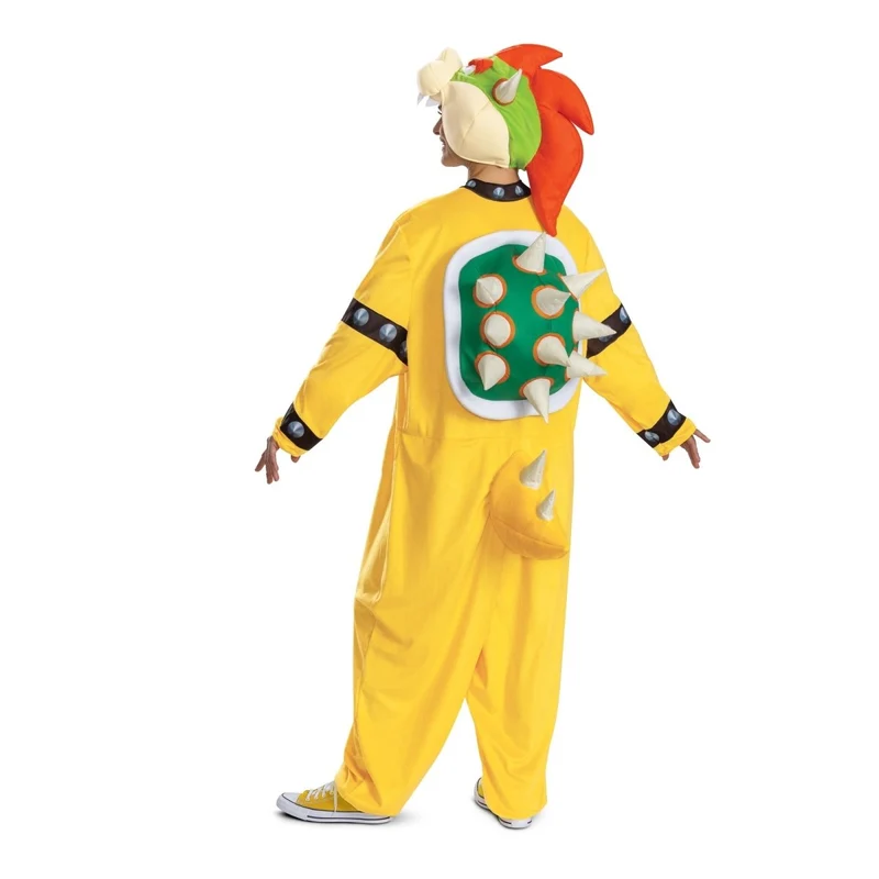 Bowser Jumpsuit Costume for Adults, Super Mario Bros, Jumpsuit and Headpiece