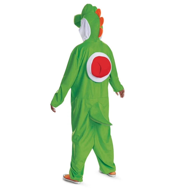 Yoshi Hooded Jumpsuit Costume for Adults, Super Mario Bros