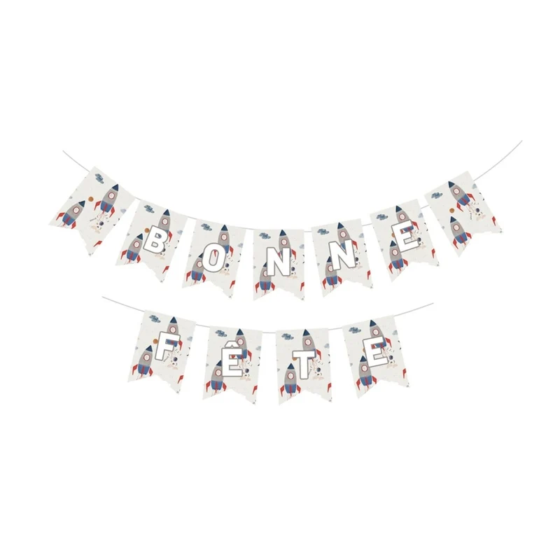 Rocket Blast "Bonne Fête" Paper Banner, 118 Inches, 1 Count