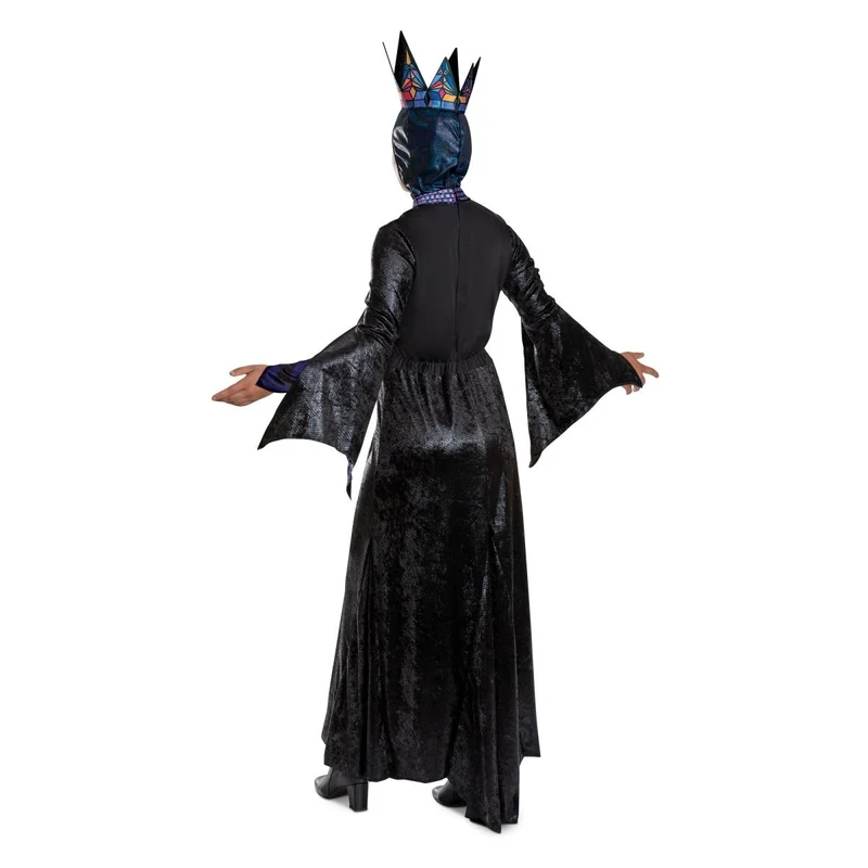 Evil Queen Deluxe Costume for Adults, Snow White, Dress and Hood with Crown
