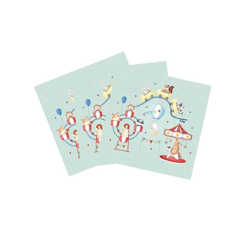 Enchanted Carousel Birthday Large Lunch Napkins, 16 Count