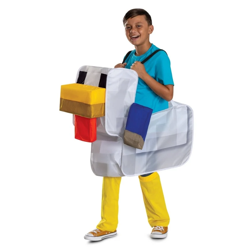 Chicken Jockey Pop Out Costume for Kids, Minecraft