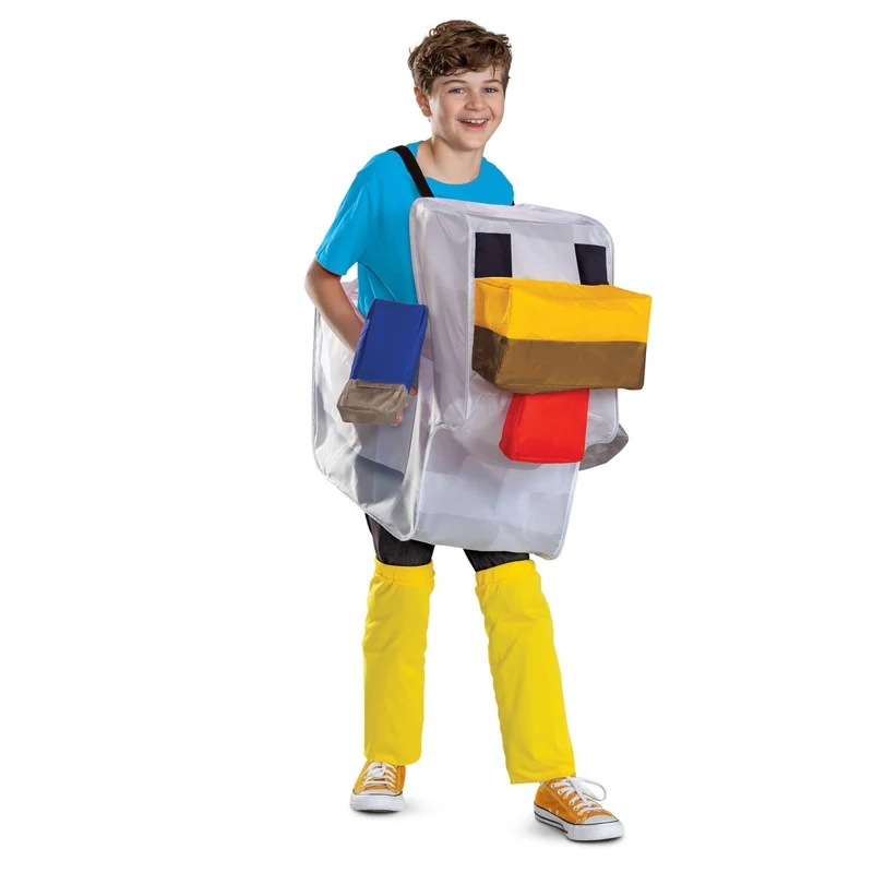 Chicken Jockey Pop Out Costume for Kids, Minecraft