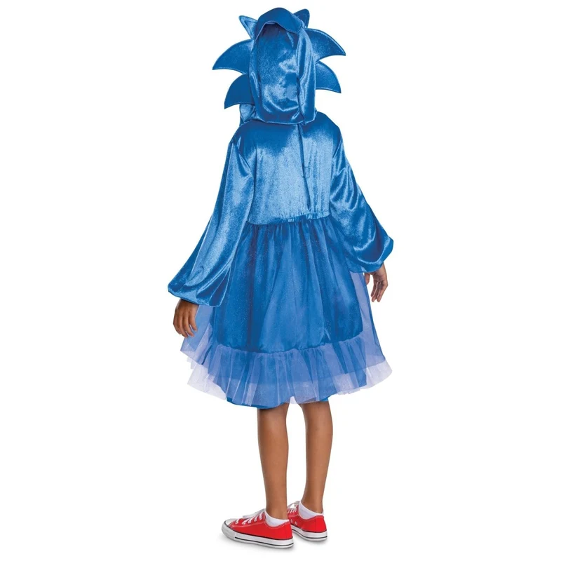 Sonic Dress Costume for Kids, Hooded Dress