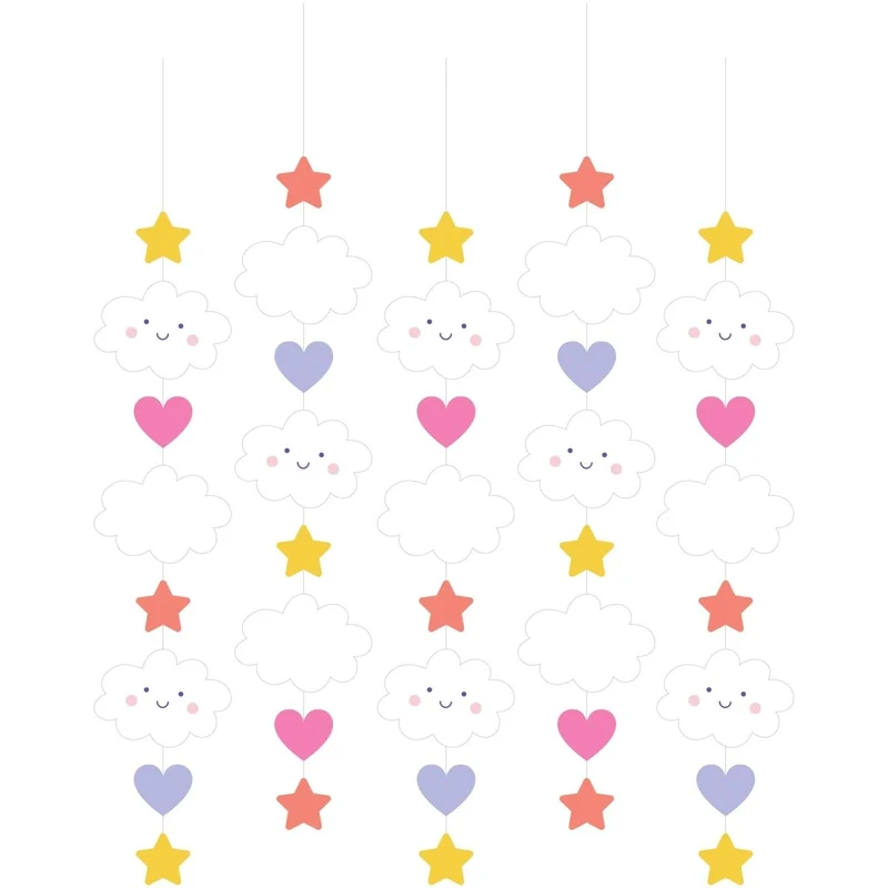 Sweet Dreams Birthday Hanging Cutouts, 5 Count