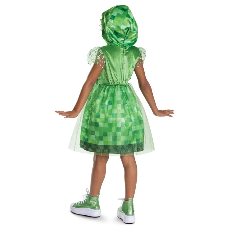 Creeper Classic Dress Costume for Kids, Minecraft, Hooded Dress