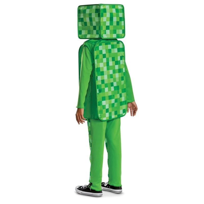 Creeper Classic Costume for Kids, Minecraft, Jumpsuit with Tunic and Headpiece