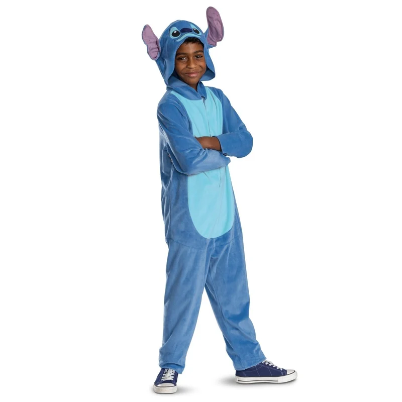 Stitch Jumpsuit Costume for Kids, Disney, Hooded Jumpsuit