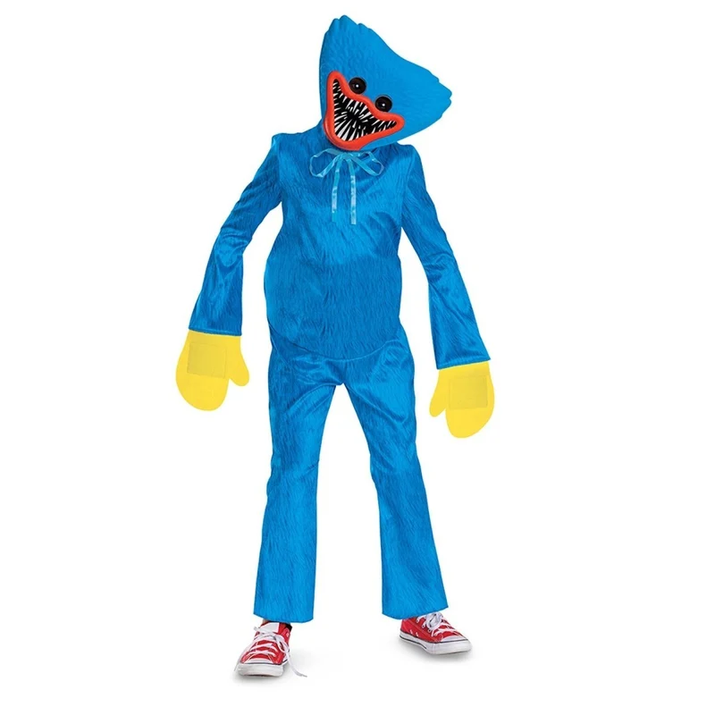 Huggy Wuggy Classic Costume for Kids, Poppy Playtime, Jumpsuit with Hands and Mask