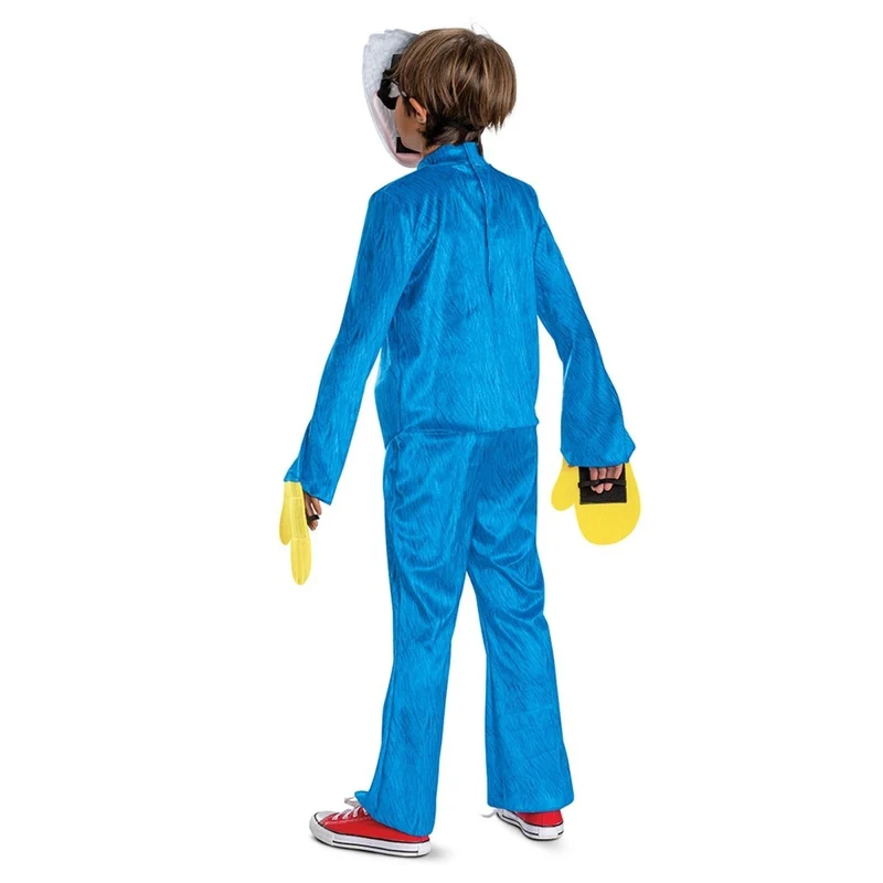 Huggy Wuggy Classic Costume for Kids, Poppy Playtime, Jumpsuit with Hands and Mask