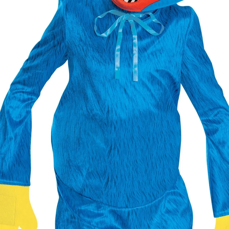 Huggy Wuggy Classic Costume for Kids, Poppy Playtime, Jumpsuit with Hands and Mask