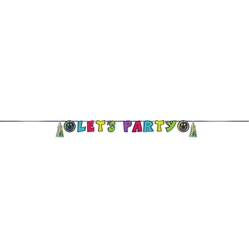 Graffiti Party Birthday "Let's Party" Banner, 96 Inches, 1 Count