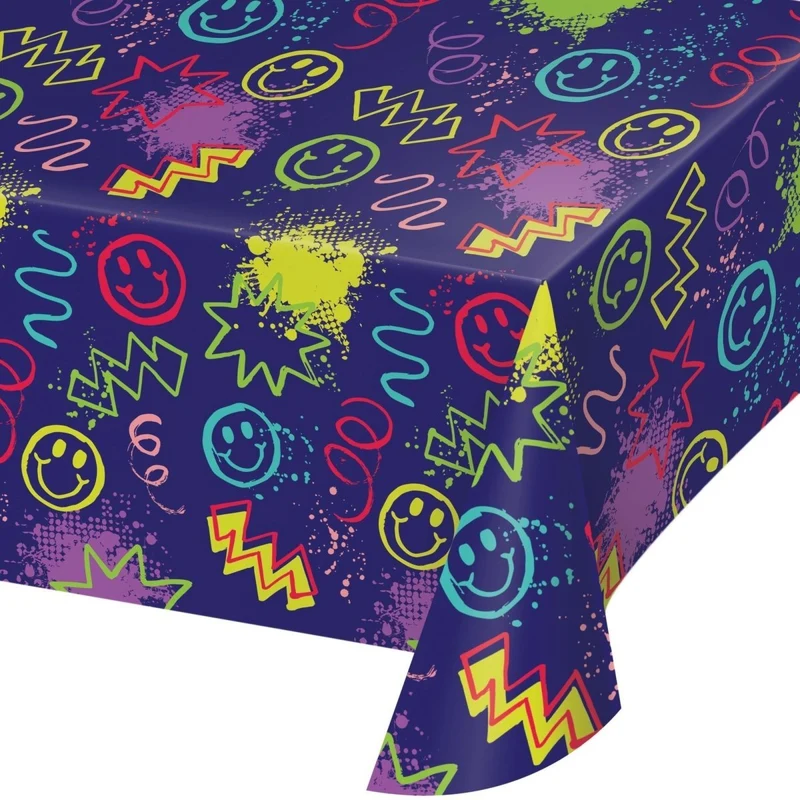 Graffiti Party Birthday Paper Table Cover, 54 x 96 Inches, 1 Count