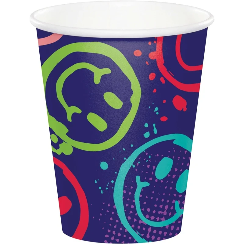 Graffiti Party Birthday Paper Cups, 9 Oz, 8 Count
