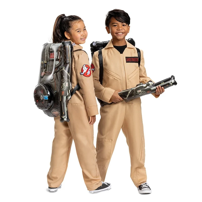 Ghostbusters Deluxe Costume for Kids, Jumpsuit and Proton Pack with Wand