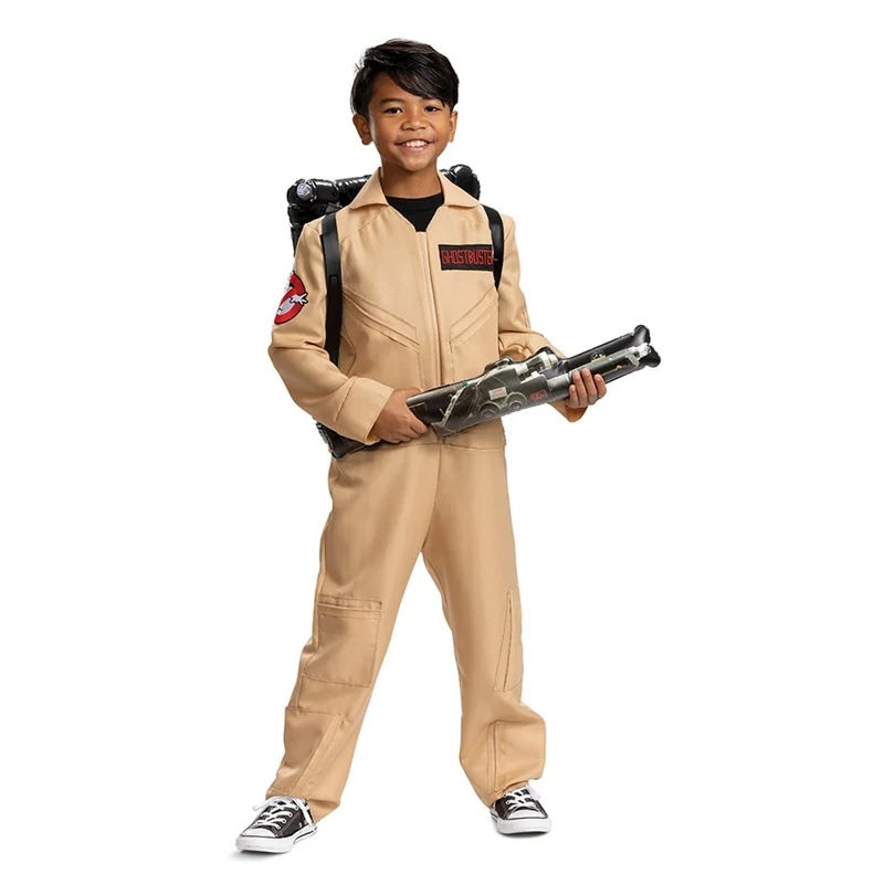 Ghostbusters Deluxe Costume for Kids, Jumpsuit and Proton Pack with Wand
