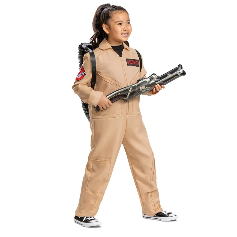 Ghostbusters Deluxe Costume for Kids, Jumpsuit and Proton Pack with Wand